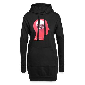 In your head Zombie - Sweat-shirt à capuche long Femme - noir - Devant
