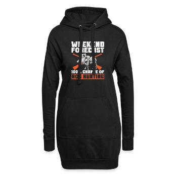 Chasse au sanglier chasseur sanglier - Sweat-shirt à capuche long Femme - noir - Devant