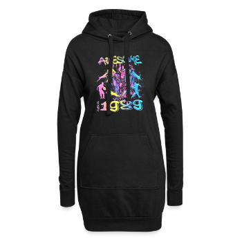 Génial depuis 1989. Agilité, Hundetraining - Sweat-shirt à capuche long Femme - noir - Devant