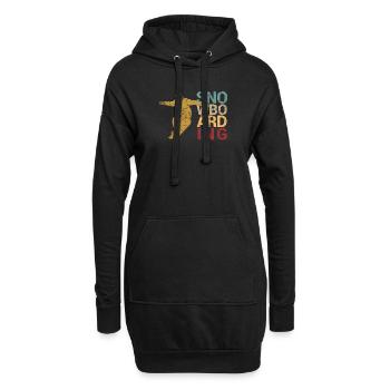 Snowboarding Boarder Wintersport Urlaub Snowboard - Hoodie-Kleid - Schwarz - Vorne