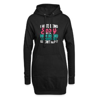 I Hate Being Sexy But I'm A Ham Radio Operator Ent - Hoodie Dress - black - Front