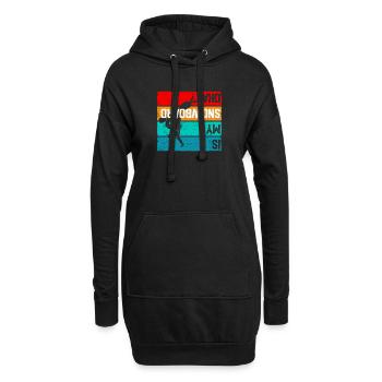 Snowboard Wintersport Snowboarder Ist mein Snow - Hoodie-Kleid - Schwarz - Vorne