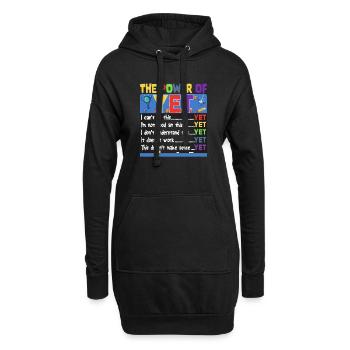 The Power Of Yet Elementary School Motivational - Hoodie-Kleid - Schwarz - Vorne