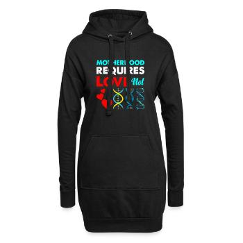 Mutterschaft Erfordert Liebe, Nicht Genetische - Hoodie-Kleid - Schwarz - Vorne
