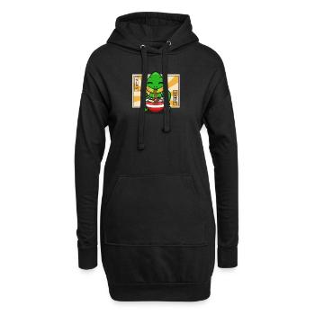 Caméléon - Sweat-shirt à capuche long Femme - noir - Devant