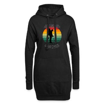Bester piepender Vater aller Zeiten - Vater Metalldetektion - Hoodie-Kleid - Schwarz - Vorne