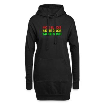 Mehr Schwarze Mehr Iren Mehr Hunde - Hoodie-Kleid - Schwarz - Vorne