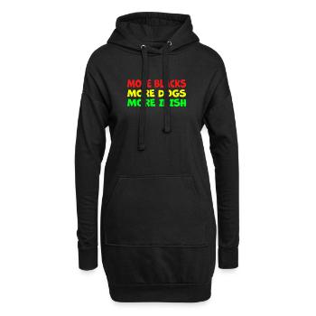 Mehr Schwarze Mehr Iren Mehr Hunde - Hoodie-Kleid - Schwarz - Vorne