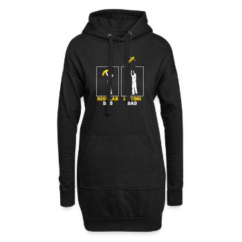 Funny Weightlifting Father Workout Fitness Gym Lif - Hoodie-Kleid - Schwarz - Vorne