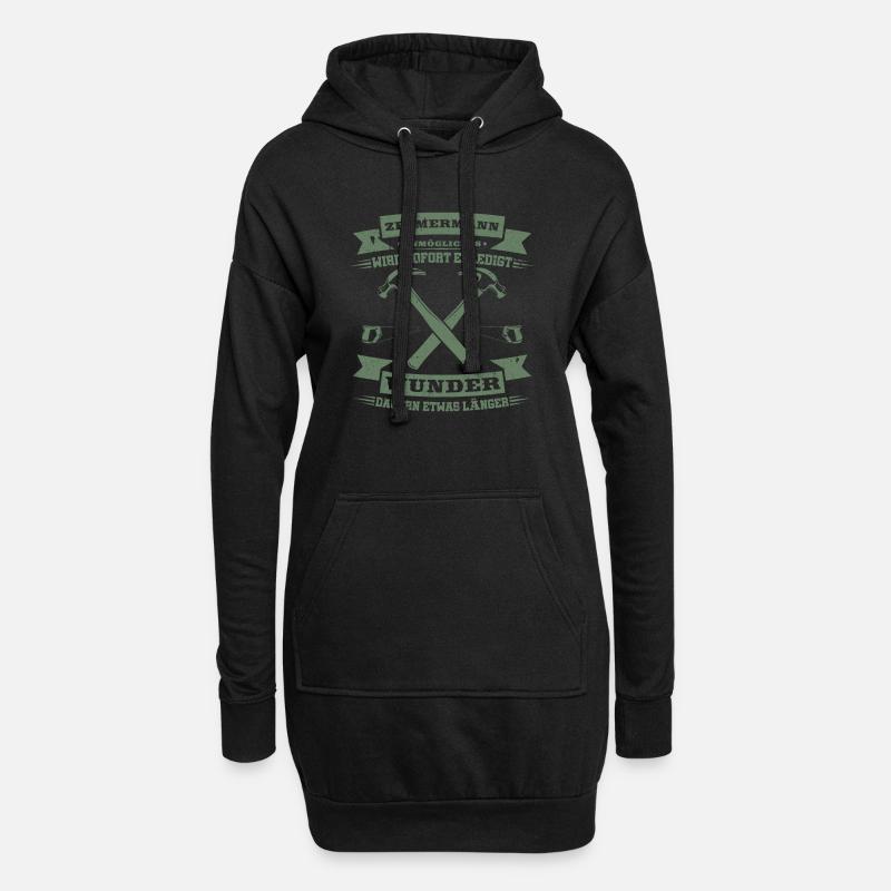 Zimmermann Unmögliches wird sofort erledigt - Hoodie-Kleid - Schwarz