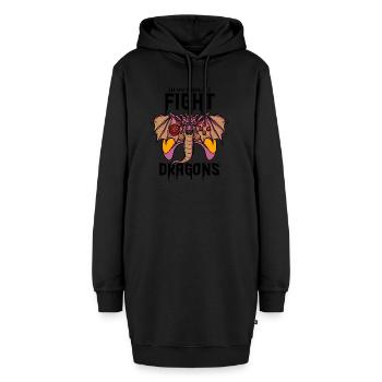 In meiner Welt kämpfe ich - Hoodie-Kleid - Schwarz - Vorne