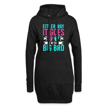 Quoi qu’il en soit, ça se passe dans la naissance du grand frère - Sweat-shirt à capuche long Femme - noir - Devant