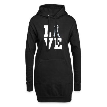 Propriétaire de chien de chien dalmate - Sweat-shirt à capuche long Femme - noir - Devant