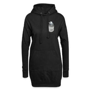 Propriétaire de chien de chien dalmate - Sweat-shirt à capuche long Femme - noir - Devant