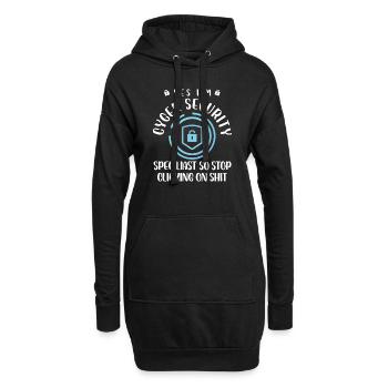 Spécialiste en sécurité cyger Conception pour un cyber - Sweat-shirt à capuche long Femme - noir - Devant