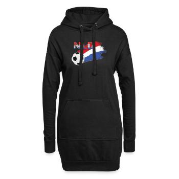 Drapeau Hollande - Sweat-shirt à capuche long Femme - noir - Devant
