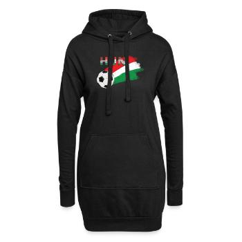 Drapeau de la Hongrie - Sweat-shirt à capuche long Femme - noir - Devant