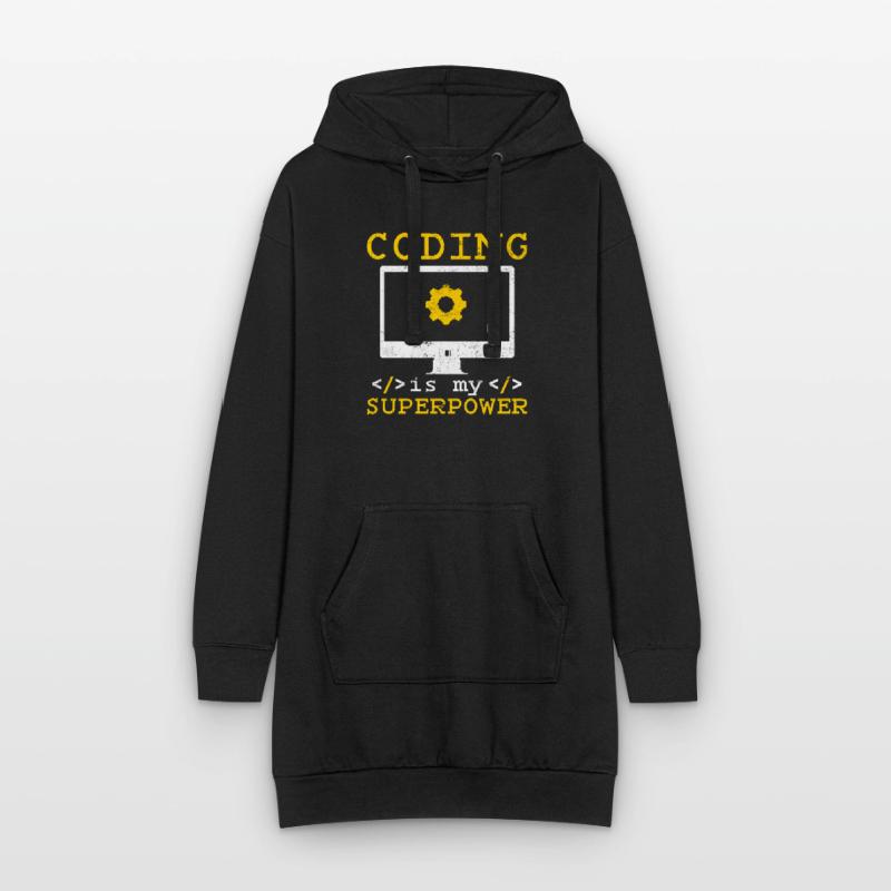 Coding Is My Superpower Software Programmer Coder Hoodie-Kleid