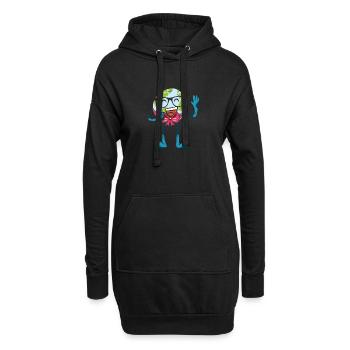 Peace Love Save Our Planet Earth - Hoodie-Kleid - Schwarz - Vorne