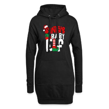 Santa s Baby Elf - Hoodie-Kleid - Schwarz - Vorne