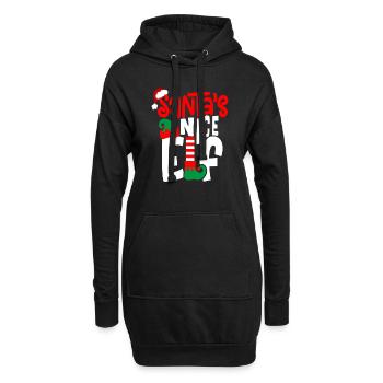 Lutin de Nice du Père Noël - Sweat-shirt à capuche long Femme - noir - Devant