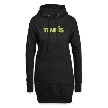 Balle de tennis Cool Funny Sports Lovers Player - Sweat-shirt à capuche long Femme - noir - Devant