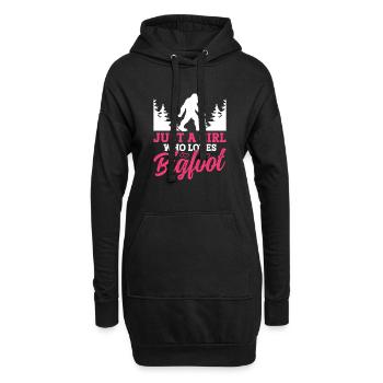 Juste une fille qui aime les fournitures de fête Bigfoot - Sweat-shirt à capuche long Femme - noir - Devant