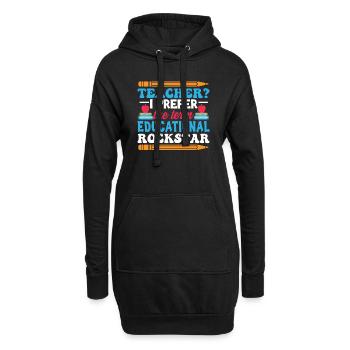 Drôle de professeur d’humour à l’école - Sweat-shirt à capuche long Femme - noir - Devant