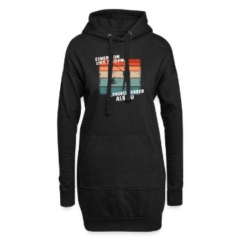 Angler Geschenkidee Hobby Angeln - Hoodie-Kleid - Schwarz - Vorne