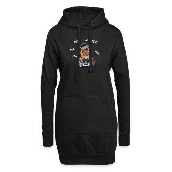 Capybara - Hoodie-Kleid - Schwarz - Vorne
