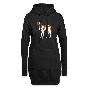 French Brittany Spaniel Epagneul Breton Gift - Hoodie Dress - black - Front