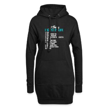 10 choses Infirmière Compétences de vie Soins infirmiers - Sweat-shirt à capuche long Femme - noir - Devant