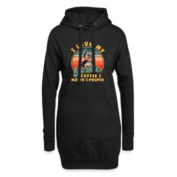 Yorkshire Terrier Yorkie Dog Cadeau - Sweat-shirt à capuche long Femme - noir - Devant