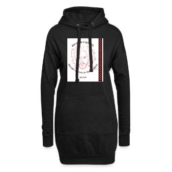HUGH O DONNELL ROUGE - Sweat-shirt à capuche long Femme - noir - Devant