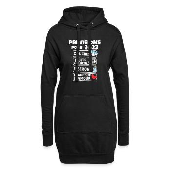 Prévisions pour 2023 Humour Futur Papa pour 2023 - Sweat-shirt à capuche long Femme - noir - Devant