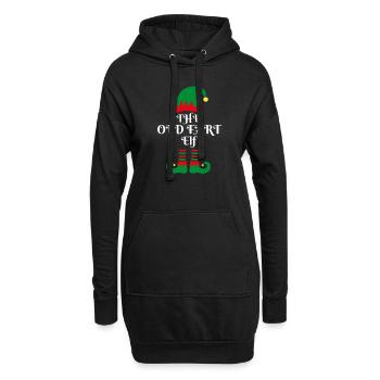 DER ALTE FURZELF Der kleine Helfer des Weihnachtsmanns Weihnachten - Hoodie-Kleid - Schwarz - Vorne
