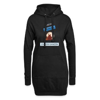 Meine Meinung zu dem Ganzen - Hoodie-Kleid - Schwarz - Vorne