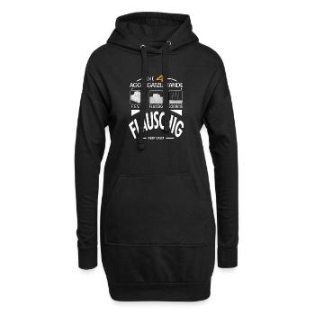 Physik 4 Aggregatzustände Flauschig Dick Geschenk - Hoodie-Kleid - Schwarz - Vorne