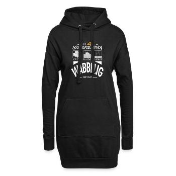 Physik 4 Aggregatzustände wabbelig Dick Geschenk - Hoodie-Kleid - Schwarz - Vorne