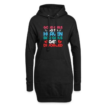 Les bonnes filles vont au paradis Les mauvaises filles divorcent - Sweat-shirt à capuche long Femme - noir - Devant