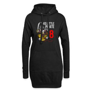 Squelette Ce petit pirate est 8ème anniversaire de pirate - Sweat-shirt à capuche long Femme - noir - Devant