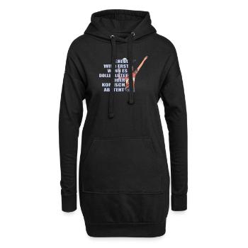 Badminton Geschenkidee Sport Design - Hoodie-Kleid - Schwarz - Vorne