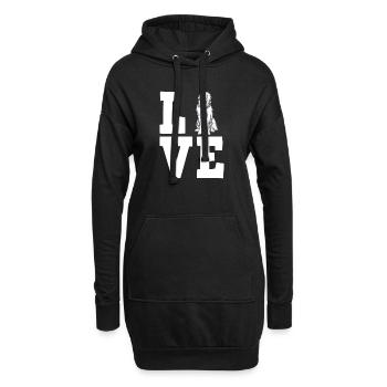 Chien de montagne des Pyrénées Chien Propriétaire de chien - Sweat-shirt à capuche long Femme - noir - Devant