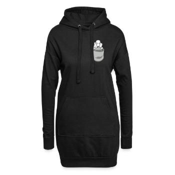 Caniche Dog Dog Propriétaire de chien - Sweat-shirt à capuche long Femme - noir - Devant