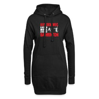 Badminton Geschenkidee Sport Design - Hoodie-Kleid - Schwarz - Vorne