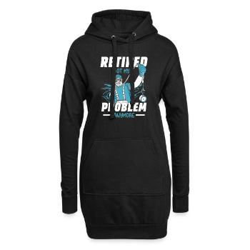 Magnetfischer Magnetangeln Schatzsuche - Hoodie-Kleid - Schwarz - Vorne