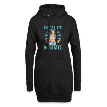 Don't Hate Meditate Yoga Class Instructor - Hoodie-Kleid - Schwarz - Vorne