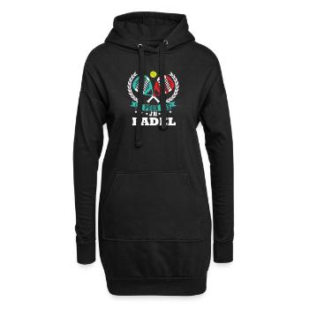 Joueur De Padel Dicton Drôle - Sweat-shirt à capuche long Femme - noir - Devant