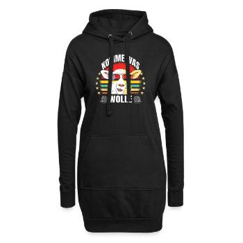 Schafe Bauern Bauernhof Schaf - Hoodie-Kleid - Schwarz - Vorne