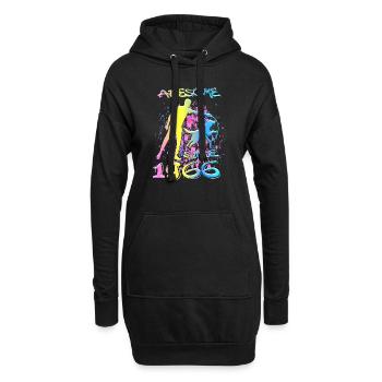 Awesome since 1966. Agility, Hundetraining - Hoodie-Kleid - Schwarz - Vorne